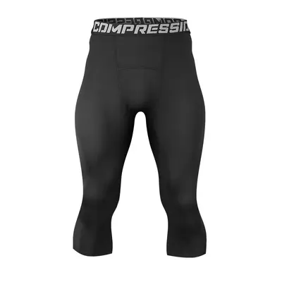 Men's Polyester 3/4 Length Compression Leggings, Quick-Dry Sports - 5
