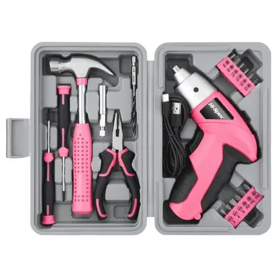 Electric screwdriver combo kit household repair toolbox - 2