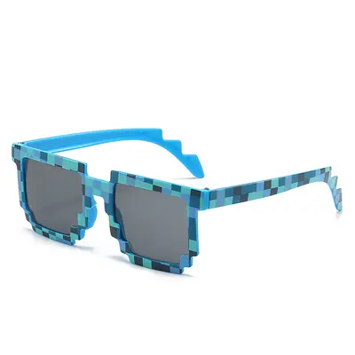 Funny Pixel Mosaic Sunglasses, Photo Performance, 2D Anime Style - 10