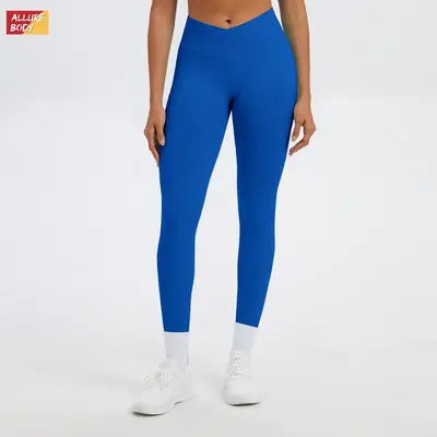 Sıkı Çapraz Bel Yoga Pantolonu, Yüksek Bel, Koşu ve Fitness Taytı - 2