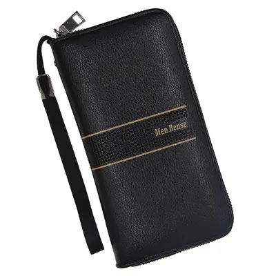 Men's Long Wallet with Large Capacity Zipper Clutch - 6