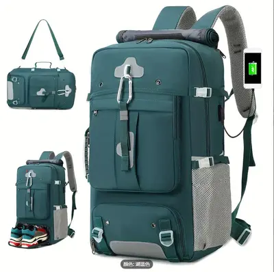 Cross-border Men's Mountaineering Hiking Backpack Large Capacity Outdoor Waterproof Wear-resistant Breathable Multi-layer Storage Computer Backpack - 12