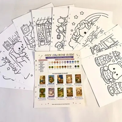 丙烯绘画本马克笔套装DIY绘画涂色本手工美术用品礼盒学生水彩笔 - 9