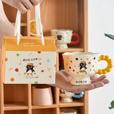 创意陶瓷杯可爱高颜值马克杯小礼品杯子伴手礼高级感水杯礼盒定制 - 10