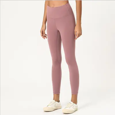 Double-Sided Brushed Women's Yoga Pants, High Waist, Butt-Lifting, 7/8 Length - 10