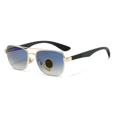 Classic Round Double Bridge Glass Lens Sunglasses, Model 82005 - 4