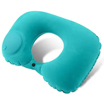 Inflatable neck pillow, U-shaped, for travel - 8