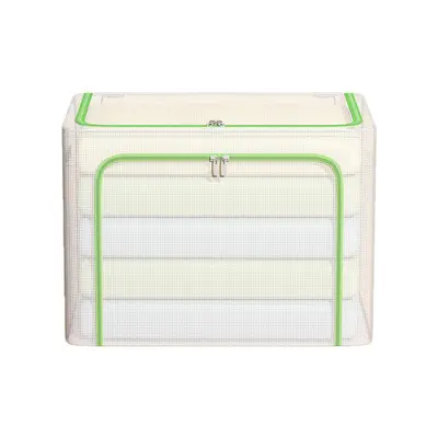 Foldable steel frame clothing storage box