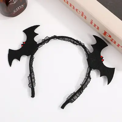 Halloween Sequin Bat Headband, Party Decoration Hair Accessory for Kids - 9