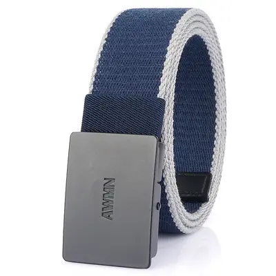 Men's canvas belt, comfortable casual jeans belt, customizable logo