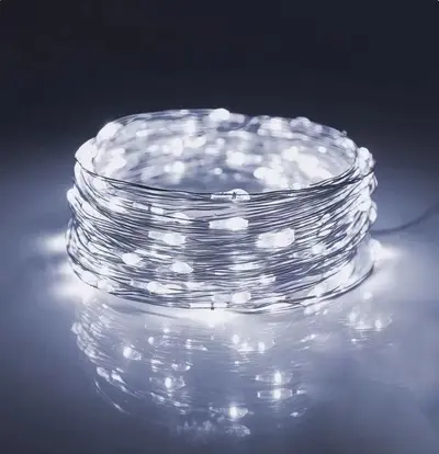 Farbige LED-Lichterketten mit frischen Blumen, Weihnachtsdekoration, Kupferdrahtlichter, LED-Lichtstreifen, bunte Lichterketten für Nachtmärkte, Marktstand-Großhandel, kleine Lichterketten - 13
