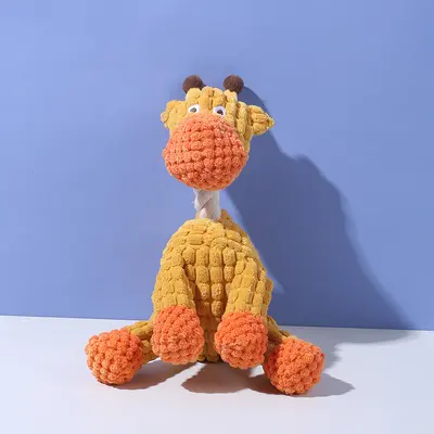 Squeaky Plush Donkey Dog Toy, Durable Chew Toy for Interactive Play - 8