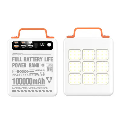 22.5W Super-Schnellladegerät, Powerbank mit großer Kapazität 100000mAh, integriertes Kabel, 3C-zertifiziert, mobiles Ladegerät für den internationalen Einsatz - 8