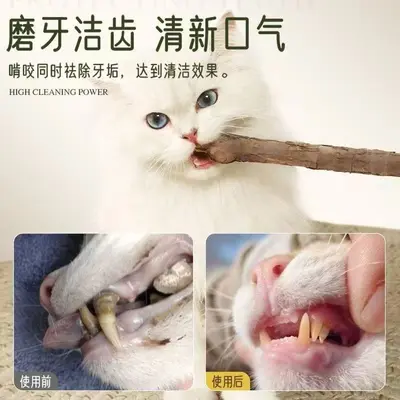 48 cm Long Stick Silvervine Cat Chew Toy with Catnip