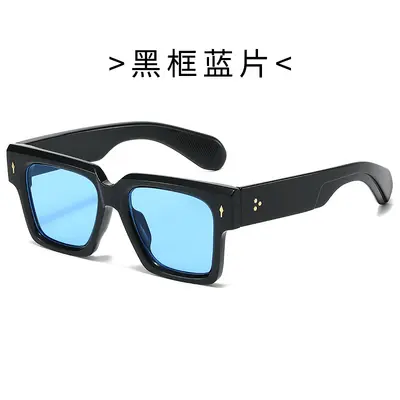 Square Frame Sunglasses Unisex Minimalist Large Frame - 8