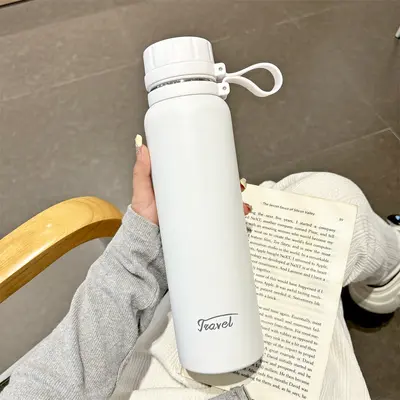 Large-Capacity Stainless Steel Thermos with Tea Infuser - 1