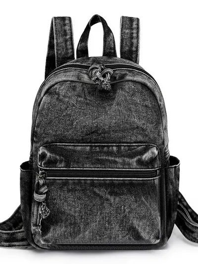 Damen-Rucksack aus Retro-Jeansstoff, Modell 2025, klein - 5