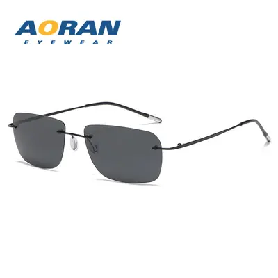 Herren-Sonnenbrille, polarisiert, extra leicht, randlos - 6