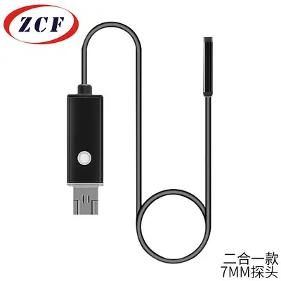 2-in-1 USB endoskop 7mm lens, boru kamerası HD - 6