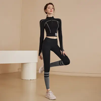 Yoga üstü ceket, uzun kollu, slim fit - 13