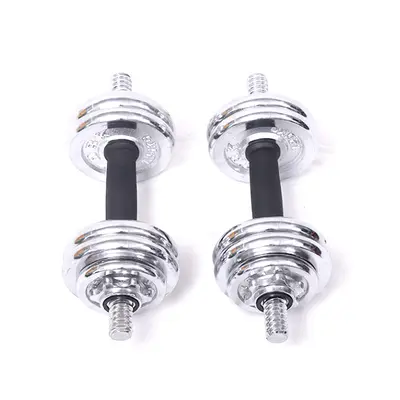 Electroplated dumbbell set, adjustable weight