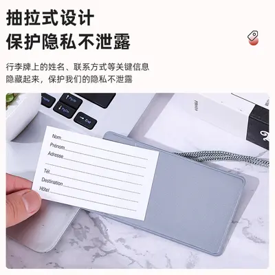 Çok Renkli PVC Bagaj Etiketi İpli Bilgi Kartlı
