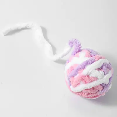 Plush Bell Cat Teaser Ball, Chew-Resistant, Yarn - 7