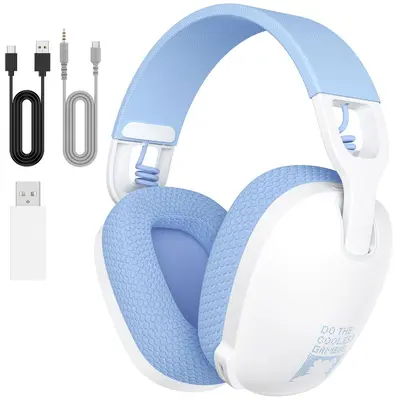ONIKUMA B2 Wireless Gaming Headset, Tri-Mode Bluetooth and Wired, Noise Reduction, 2.4G - 7