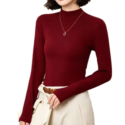 Women's Fleece-Lined Half High-Neck Base Layer Top