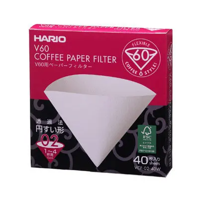Japan V6 Kaffeefilter V/V Größe, Natur oder Gebleicht, für Handfilter
