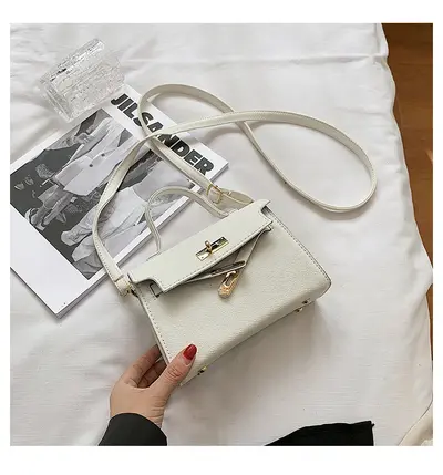 Retro Kelly Small Square Single-Shoulder Crossbody Bag for Women - 10