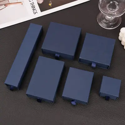 High-end mücevher kutusu mücevher kutusu ambalaj kutusu yüzük küpe kolye mücevher kutusu takı bilezik hediye çekmece kutusu - 12