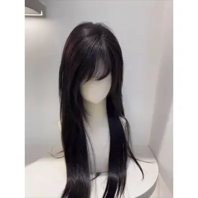 Jianshu Hair Topper, Manga-Style Diagonal Bangs, Full Crown Volume, No Wig Cap - 3