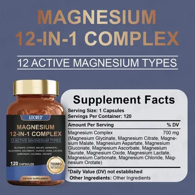 Magnesium Complex 12-in-1 Capsules, Magnesium 12IN1 Complex Cap, 60 Capsules - 5
