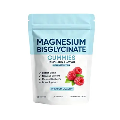 Exportfähiger Bestseller für den grenzüberschreitenden Handel, Magnesium Bisglycinate Gummies, 60 Stück, Direktbezug ab Fabrik