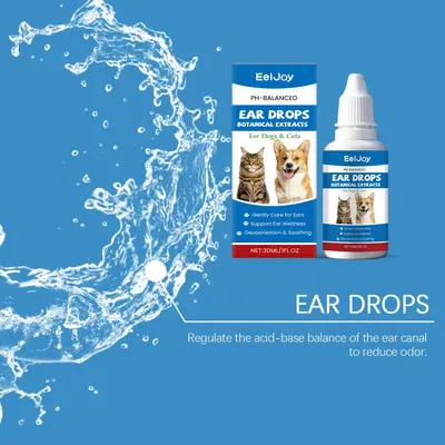 EELJOY Pet Ear Cleaner, Gentle Formula, Removes Ear Wax and Odor
