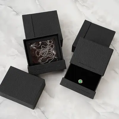 Doppelschichtige Schmuckkassette, PE-Folie Oxidationsschutz-Schwebebox, Halskette Ring Nagel Schmuck Verpackungsbox Ohrstecker Box - 10