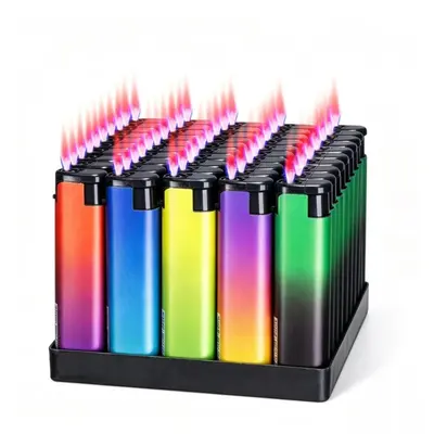 Windproof Metal Lighter, Frosted Finish, Thick Body, Disposable, Custom Logo Print