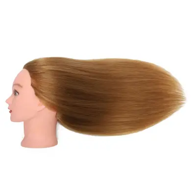 Real Hair Mannequin Training Head for Cutting, Styling and Braiding Practice - 5