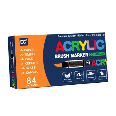 Akrilik marker yumuşak başlı 24-48 renk - 6