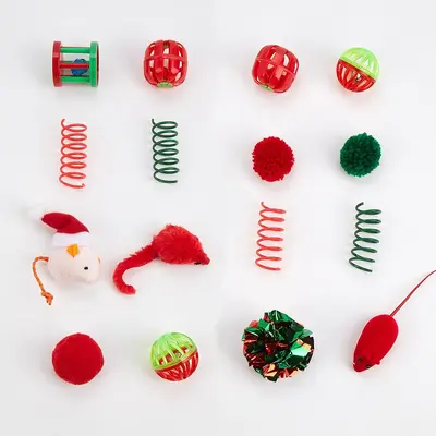 Weihnachts-Katzenspielzeug-Set - 6
