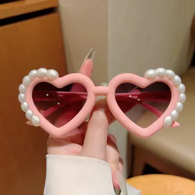 Children's Heart-Shaped Sunglasses Cute Performance Photo Prop - 6