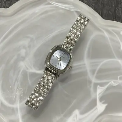 Women's Square Link Chain Watch, British Style - 9