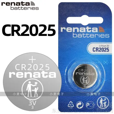 Renata CR2032 Button Cell Battery 3V Lithium, for Car Key and Watch - 8