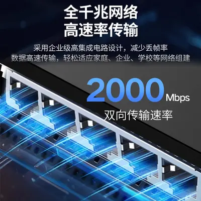 8-Port Gigabit Ethernet-Switch mit Stahlgehäuse, 1000M