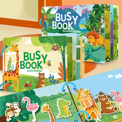Quiet Activity Book for Children - Tear and Stick