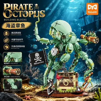 Yongle-Sternenmeer Piraten-Oktopus-Kapitän Bausteine