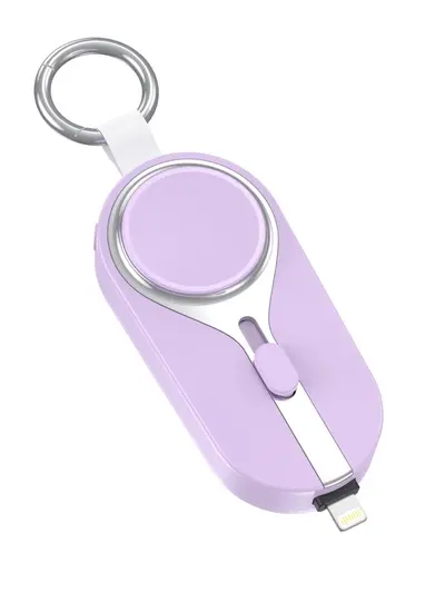 Keychain Ultra-Thin Mini Power Bank 2000 mAh with Wireless Charging, 2-in-1 - 13