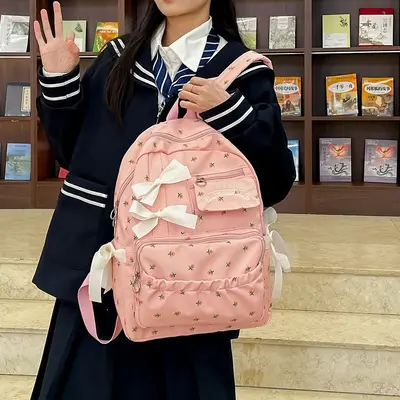 Women's Casual Backpack, Artistic Style, for Primary School and Commuting - 7