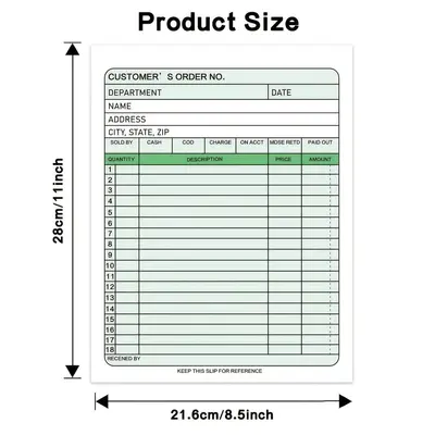 Job Invoice Forms, sipariş makbuzu, karbonsuz iş faturası formu - 8